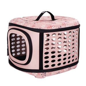 Ibiyaya ܂肽ݎ gxO ybg nhL[ gXJ[i  ^  L  ybgL[ ʋC P[X ł s ʉ@ y Collapsible Traveling Pet Hand Carrier Cr