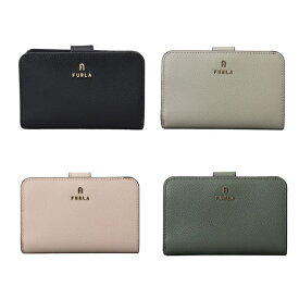 フルラ 財布 FURLA 二つ折り財布 折り畳み WP00314 CAMELIA M COMPACT WALLET ブラック グレー ベージュ グリーン