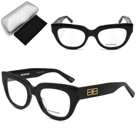バレンシアガ メガネ 眼鏡 フレーム BALENCIAGA BB0239O-001 メガネ 眼鏡 フレーム のみ スマート レディース ブラック ゴールド