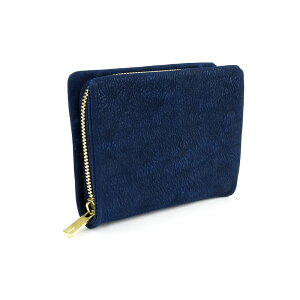 BAGGY PORT バギーポート 藍染レザー ヌバックレザー 二つ折り財布 ラウンド型 小銭入れあり ラウンドファスナー メンズ 大容量 使いやすい 仕分け 本革 本藍染め YKK エクセラファスナー カー