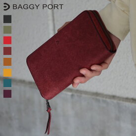 BAGGY PORT バギーポート ビッグウォレット 大容量ラウンドファスナー長財布 カード26枚収納 大きい財布 メンズ 紳士用 男性用 本革財布 イタリアンレザー プエブロ スマホ収納可能 送料無料