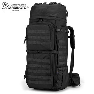 �y���Ԍ��� 5 �{�|�C���g�z�������� [Mardingtop ���K�X] 75L �~���^���[ �o�b�N�p�b�N ��e�� �o�R �����b�N �^�N�e�B�J�� �o�b�O MOLLE �R�p �����b�N�T�b�N �L�����v �g���b�L���O ���s �h�� ��