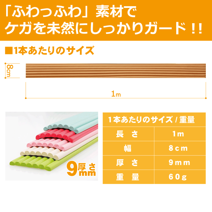 楽天市場 楽天1位 舐めても安心 Lifest ベビーガード 6ｍセット 強力両面テープ付 I型 クッション コーナーガード 出産祝い テーブル 階段 ベッド 机 壁 柱 角 ぶつかり防止 保護 赤ちゃん 子供 安全 ケガ防止 送料無料 Hc Funfanshop 楽天市場店