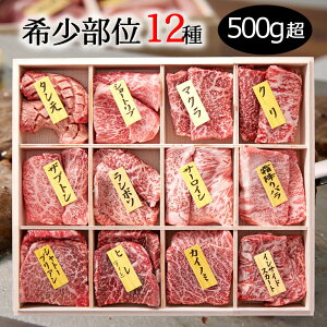 【国産黒毛和牛 希少部位 12種 シャトーブリアン入り 500g超 高級ギフト 御祝 内祝 お歳暮 木箱 数量限定 やわらかい】ヒレ フィレ タン タン元 ザブトン ロース サーロイン カイノミ 牛肉 A4 A5