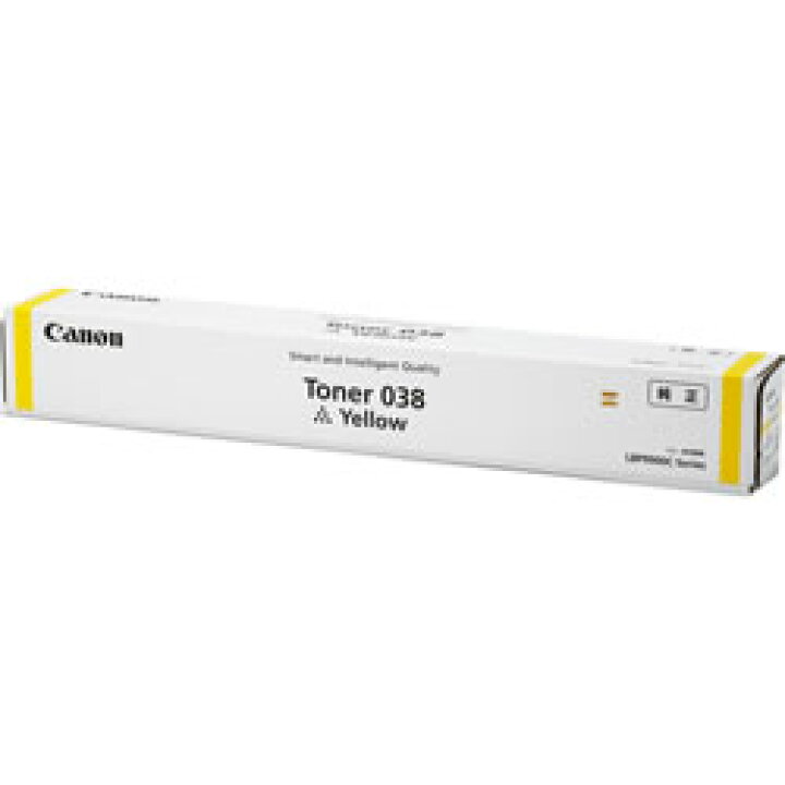 楽天市場】キヤノン（Canon） TONER 038 Y トナー038 イエロー 純正品 