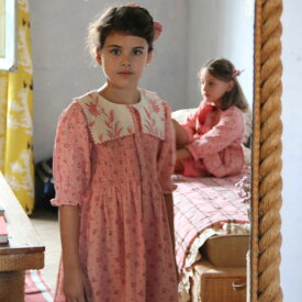 Bonjour ボンジュール ピンク 半袖 春夏 綿 ギフト dress ドレス ワンピース 子供 キッズ 新作 bonjourdiary ボンジュールダイアリー ボンジュール ダイアリー オケージョン ベルギー ブランド 女の子 ワンピ 花柄 フラワープリント 人気 希少 海外子供服 bonjour diary