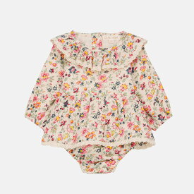 ルイーズミーシャ ロンパース オールインワン 長袖 秋 秋冬 冬 オーガニックコットン Louise Misha 赤ちゃん ベビー 出産祝い ギフト フランス インポート 輸入 ベビー服 子供服 上質 高級 ガールズ 0歳 1歳 2歳 70 80 90 70cm 80cm 90cm 花柄 花 フリル
