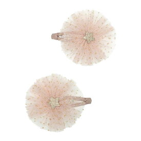 MIMI&LULA ヘアアクセサリー ヘアクリップ ピンク ダンサー バレリーナ スター 星 チュール ひらひら キラキラ きらきら 2個セット ヘアピン 髪留め ヘアクリップ 女の子 女子 雑貨 プレゼント プチギフト ギフト 誕生日 贈り物 おしゃれ 大人 子供 キッズ グリッター