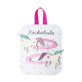Rockahula Kids ヘアアクセサリー 2個セット ロッカフラキッズ ユニコーン ヘアピン パッチンピン 髪留め キラキラ グリッター ベビー キッズ ヘアクリップ 女の子 ガールズ アクセサリー 赤ちゃん 出産祝い ギフト ベビー用品 ピンク パープル 紫 白