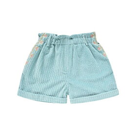 ルイーズミーシャ 秋冬 ショートパンツ コーデュロイ ブルー 青 ショーツ Louise Misha 赤ちゃん ベビー 出産祝い ギフト フランス ベビー服 子供服 2歳 3歳 4歳 5歳 女の子 ガールズ 90cm 90 100 110 90cm 110cm 100cm 2才 3才 4才 5才 花柄 秋 冬