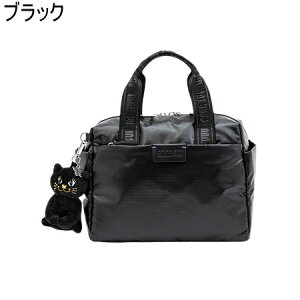 ANNA SUI ☆レザー キャンバス ボストンバッグ ハンドバッグ 黒 グレー 