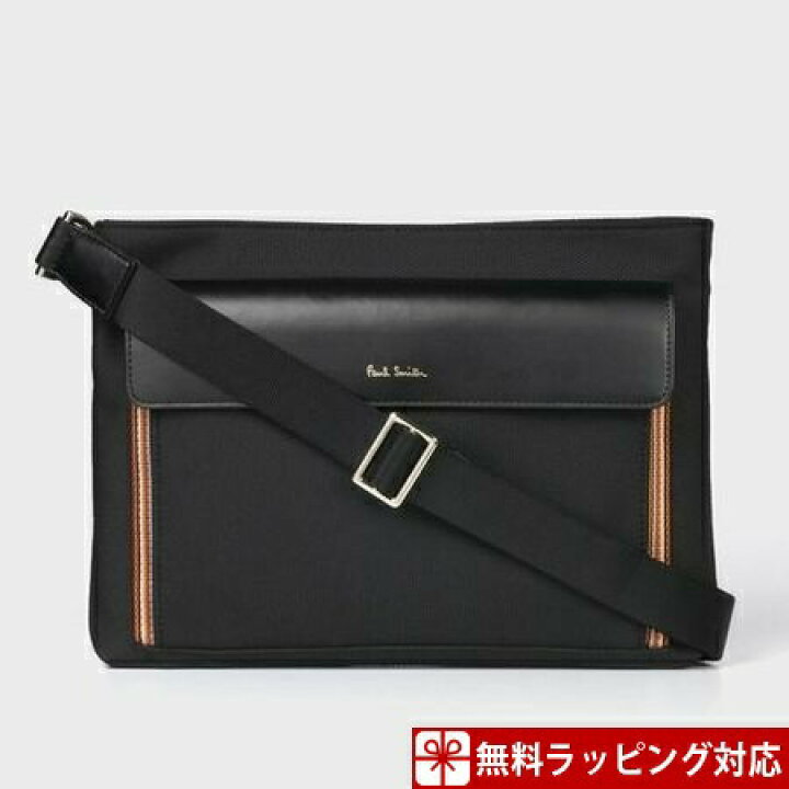 楽天市場 ポールスミス バッグ メンズ ショルダーバッグ マルチストライプナイロンポケッ 2way ブラック Paul Smith Grand Lounge