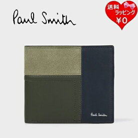 【送料無料】【ラッピング無料】ポールスミス Paul Smith 折財布 オフセットチェック 2つ折り財布 ネイビー ブランド 正規品 新品 ギフト プレゼント 人気 おすすめ