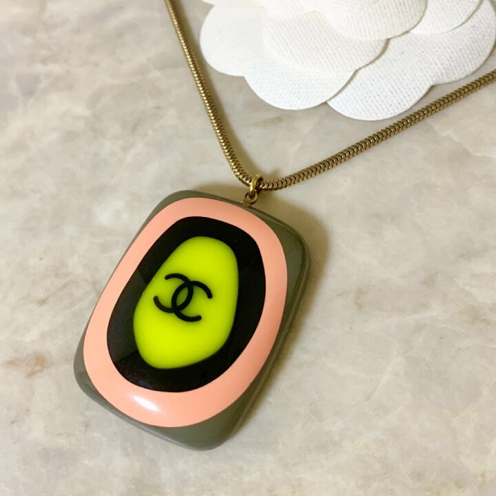 楽天市場】CHANEL シャネル ネックレス ココマーク デカ 大 マーブル 