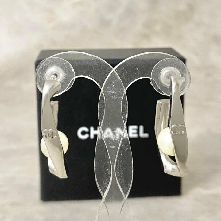 楽天市場】CHANEL シャネル ピアス ココマーク パール 真珠 シルバー 