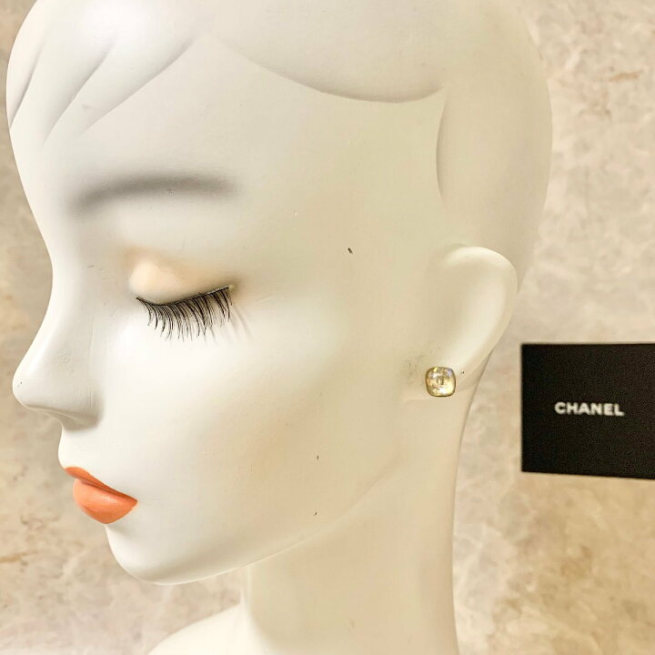楽天市場】シャネル ピアス ミニ ココマーク クリア ホログラム  