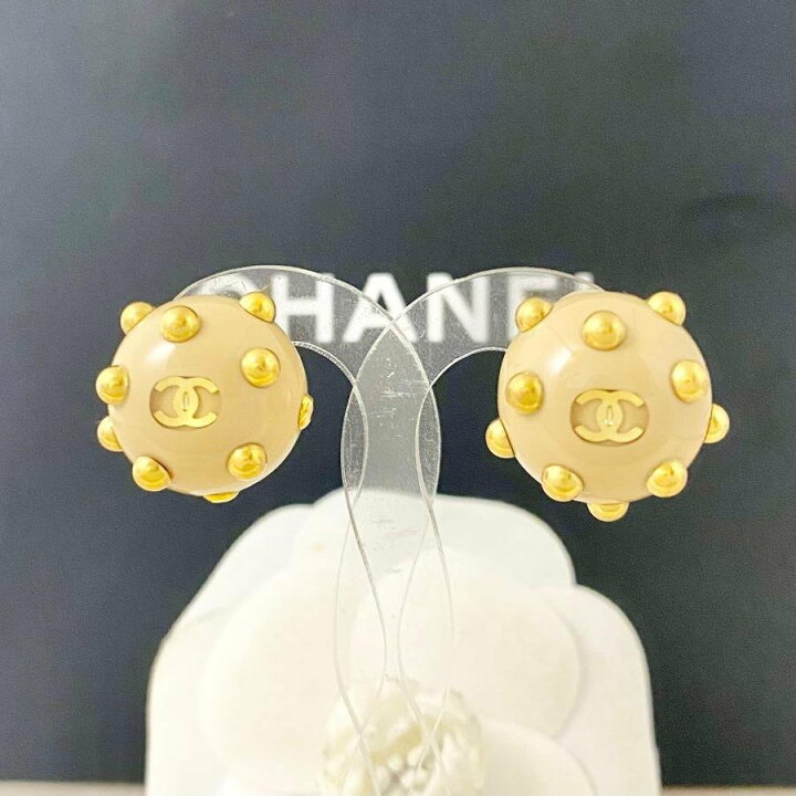 楽天市場】CHANEL シャネル イヤリング ココマーク スタッズ ドーム 