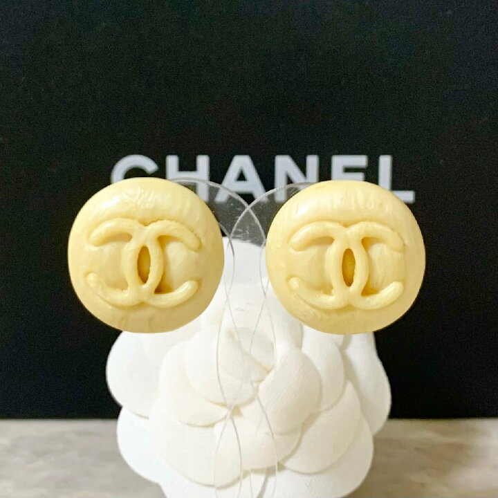 楽天市場】CHANEL シャネル イヤリング ココマーク 丸 デカ 大 ロゴ 