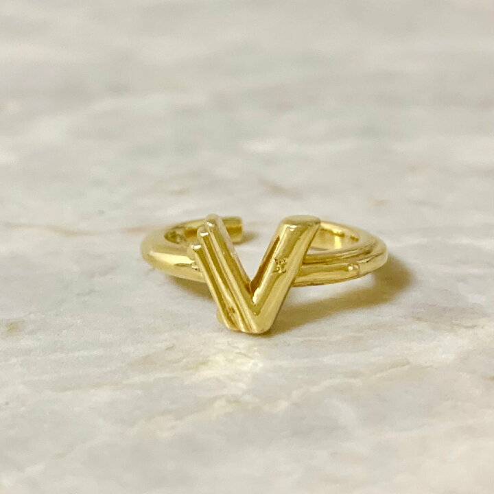 楽天市場】VUITTON ヴィトン 指輪 LV&ME V イニシャル ゴールド 金 M 