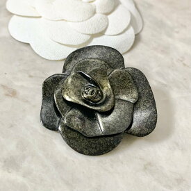 CHANEL シャネル ブローチ ココマーク カメリア フラワー 花 ブロンズ ブラック シルバー ロゴ ゴールド 黒 【中古】
