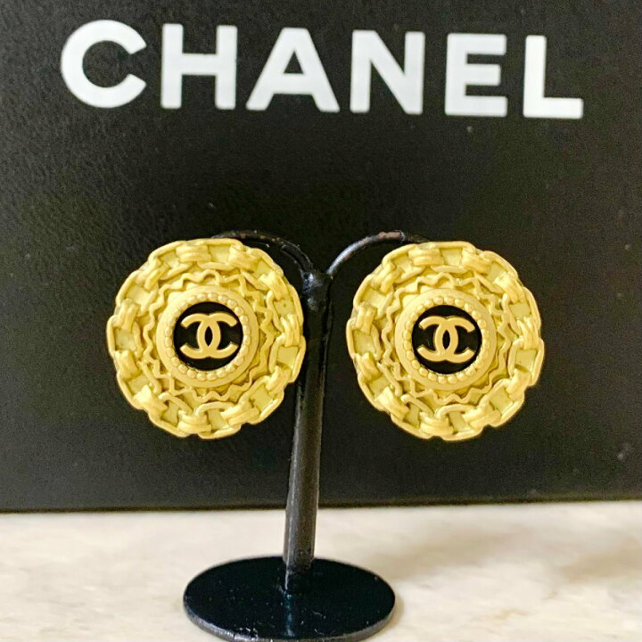 楽天市場】CHANEL シャネル イヤリング ココマーク ブラック 黒 