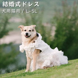 【動画アリ】犬 服ドレス ウェディングドレス ペット服 猫服 ドッグウェア キャットウェア結婚式 披露宴 挙式 洋服 猫 ウェディング ドレス チュールスカート レース フォーマルドレス ペット服 ペットウェア ウェディング 猫 犬 ホワイト 子猫成猫 服 お祝い 記念日