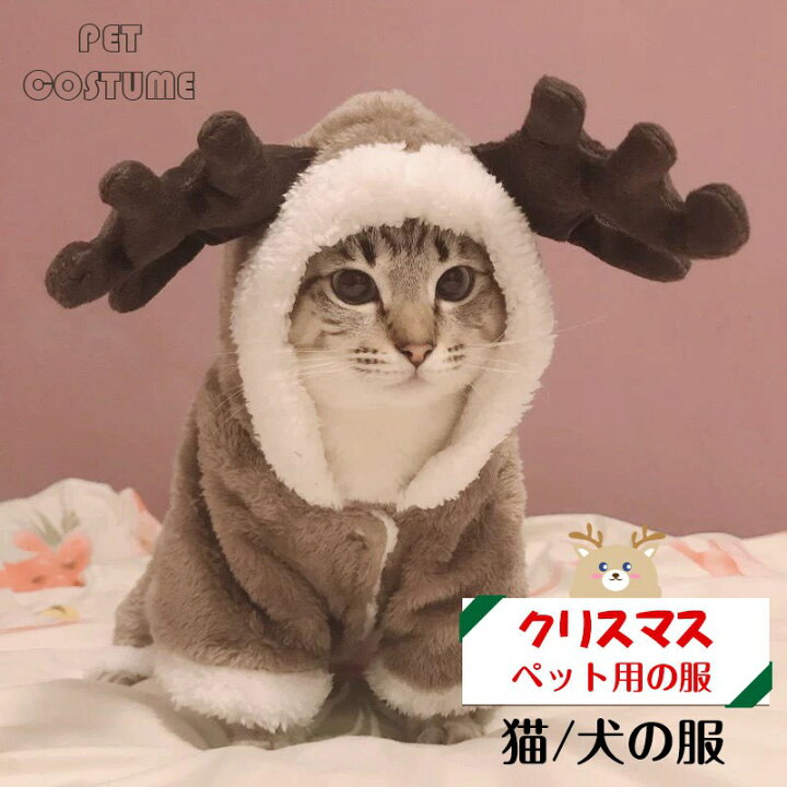 楽天市場】クリスマス 犬服 猫 ネコ コスチューム トナカイ コス 