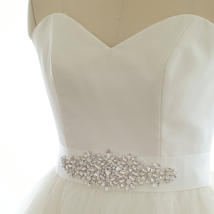 楽天市場】サッシュベルト ビジュー ビジューベルト ウエディング  