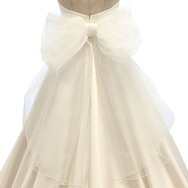 楽天市場 リボン ウエディング ブライダル リボンベルト チュールリボン オフホワイト サッシュベルト ウエディングドレス 二次会 パーティー 花嫁 発表会 Y087 送料無料 日本製天然布マスクvive La Mariee