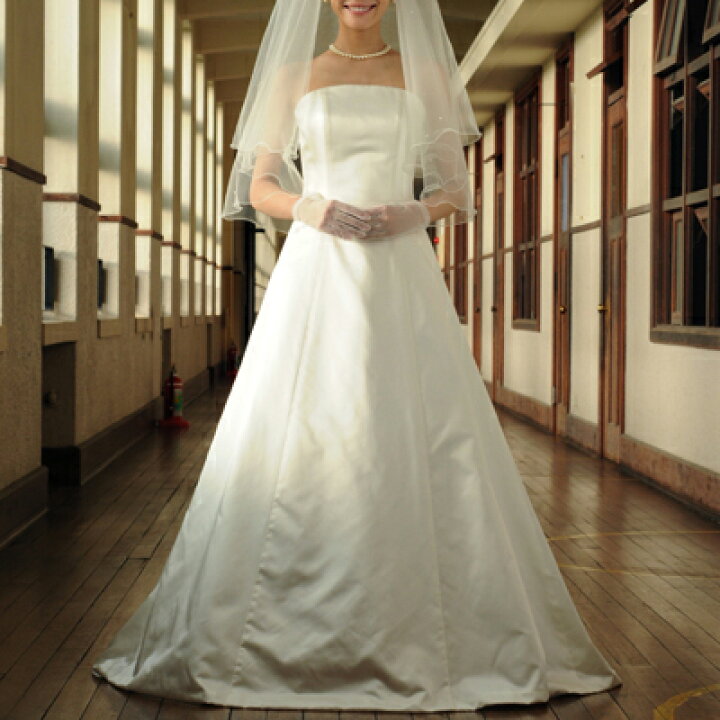 楽天市場 9号交織シルクサテンのシンプルaラインウエディングドレス Z033 送料無料 日本製天然布マスクvive La Mariee