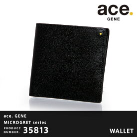 ace.GENE エースジーン MICROGRET ミクログレット 二つ折り財布 サイフ 財布 ウォレット レザー 革 メンズ レディース ユニセックス メーカー発送 「AE-35813」