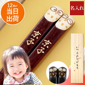 名入れ 箸 ギフト 日本製 プレゼント おばあちゃん 誕生日プレゼント 母親 60代 【 若狭塗 ぷくまる ふくろう 名入れ箸 一膳 】 名前入り お箸 名入り 誕生日 男性 女性 父 母 父親 祖母 祖父 50代 70代 還暦 古希 喜寿 お祝い 傘寿 米寿 卒寿 クリスマス FLEGRE