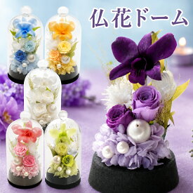 ガラスドーム 仏花 お彼岸 花 お供え 枯れない プリザーブドフラワー お悔やみ 贈り物 お供え物 『 お供え花 ドーム 』 仏壇 造花 ミニ ケース入り 仏壇用 法事 一周忌 電報 弔電 法要 四十九日 49日 三回忌 命日 故人 枯れない花 ペット お悔やみ ケース プリザ