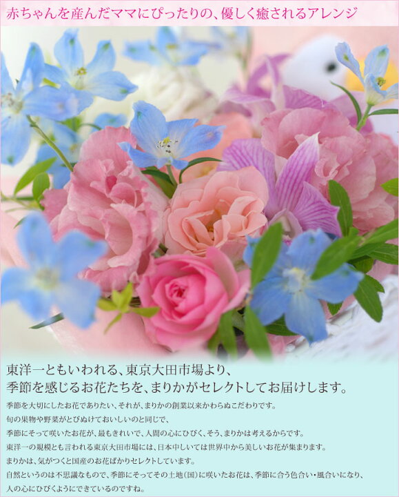 楽天市場 あす楽16時まで 出産祝い 女の子 男の子 ベビーラトルとお花のギフト 生花 送料無料 季節の花 出産祝い ベイビーシャワー お返し おもちゃ 花 子供 お祝い ラトル ベビー 赤ちゃん ギフト プレゼント 出産 アニマル アレンジメント アレンジ あす楽