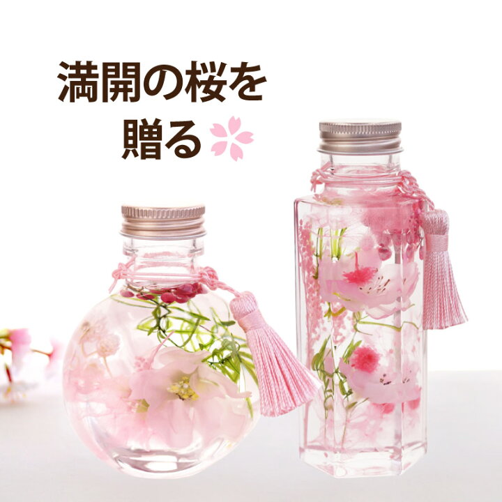 楽天市場 あす楽16時まで 母の日 ハーバリウム ギフト プレゼント 花 桜 ハーバリウム S 退職祝い 女性 おしゃれ 誕生日プレゼント 母親 女友達 義母 妻 60代 50代 40代 卒業祝い 花 枯れない花 プリザーブドフラワー かわいい 祝電 還暦祝い 古希 祝い 喜寿