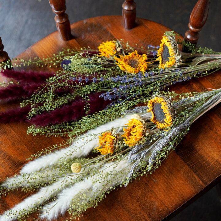 楽天市場 あす楽16時まで 誕生日プレゼント 女友達 ギフト 30代 ひまわり スワッグ ドライフラワー ブーケ 花束 壁掛け インテリア 雑貨 壁飾り 北欧 かわいい おしゃれ 就職祝い 女性 退職祝い 花 プレゼント 友人 引っ越し祝い 新築祝い ヒマワリ 向日葵 夏