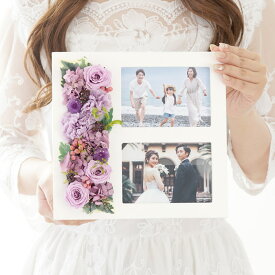 【あす楽16時まで】 プレゼント 孫 写真 グッズ 写真入り 両親 結婚式 『 ありがとう の フォトフレーム 』 プリザーブドフラワー 写真立て 結婚祝い 内祝い 両親贈呈品 誕生日プレゼント 女性 母親 義母 30代 50代 60代 70代 祖母 還暦祝い 傘寿 喜寿 祝い 孫の写真