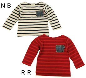 ☆40%OFF☆F.O.KIDS　R106051　デニムポケットボートテックTシャツ_21春 ロンT