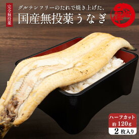 国産 無投薬 うなぎ 白焼き 超特大 ハーフカット 約120g×2枚 グルテンフリーのたれ 土用の丑 誕生日 プレゼント ギフト 贈答用 お取り寄せ お取り寄せグルメ 送料無料