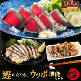 鰹のたたき セット（鰹のたたき うつぼのたたき 生うつぼカット）高知県産 藁焼き 一本釣り 久礼港 宇佐漁港 カツオのたたき 冷凍 海鮮 珍味 グルメ お取り寄せ ギフト 父の日 誕生日 贈答 送料無料