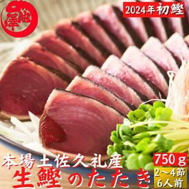 初鰹 冷凍していない生鰹 土佐久礼 日戻り 藁焼き生鰹たたき 高知県産 一本釣り 約750g（2〜4節）6人前 産地直送 ギフト 海鮮 贈答 誕生日 プレゼント お取り寄せ お取り寄せグルメ 送料無料