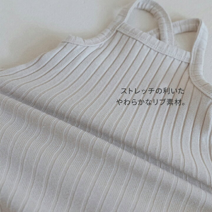 楽天市場】ロンパース ベビー 韓国ベビー服 リブ キャミソール 