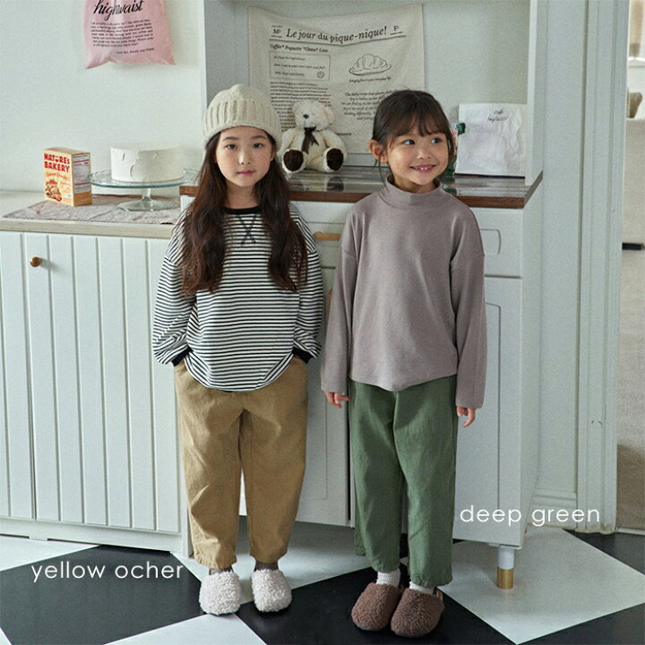 楽天市場 韓国子供服 ベーシックゆるコットンパンツ ナチュラル 韓国 子供服 男の子 春秋 保育園着 シェフパンツ キッズファッション 韓国 ベビー服 女の子 長ズボン ボトムス くすみカラー カーキ ブラウン 80cm 90cm 100cm 110cm 1cm Pants 湘南の韓国子供服マリン
