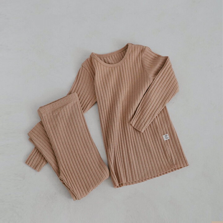 楽天市場】上下セット キッズ 韓国子供服 リブ ナチュラル 韓国 子供服 