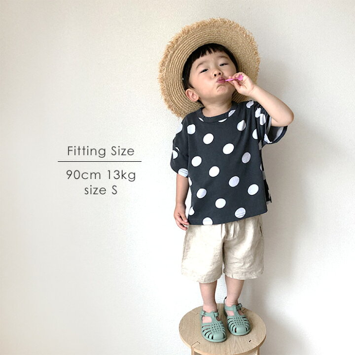 楽天市場 韓国子供服 ドット総柄ピグメント半袖tシャツ 韓国 ベビー服 ナチュラル 韓国 子供服 キッズファッション ベビーファッション 夏 綿 水玉 ティーシャツ 男の子 女の子 カットソー 80cm 90cm 100cm 110cm 1cm マリンキャッスル 湘南の韓国子供服マリンキャッスル