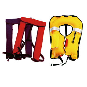 救命胴衣(ライフジャケット)NS-3000・手動膨張式レッド(新基準適合品)