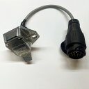 アメリカ(USA 7)-ヨーロッパ(EU 13)変換アダプター車両側EU13pin→トレーラー側 USA 7pin(JIS7極)