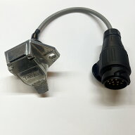 アメリカ(USA 7)-ヨーロッパ(EU 13)変換アダプター車両側EU13pin→トレーラー側 USA 7pin(JIS7極)
