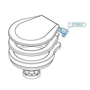 ヒンジセット(標準タイプ・スロークローズ用)TMC電動マリントイレ 補修部品 スペアパーツ