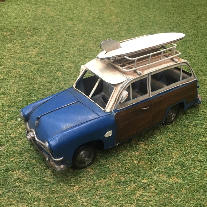 楽天市場 日はp最大22倍 限定クーポン有 サーフカー アンティーク レトロ ブリキ おもちゃ ヴィンテージカー ヴィンテージカー ウッディ ワゴン 1015 ブリキ インテリア サーフィン インテリア ミニカー アメ車 コレクション ブリキ看板 ガレージ プレゼント